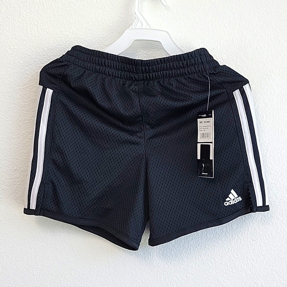 Adidas girl's mesh shorts - Black/White - XS